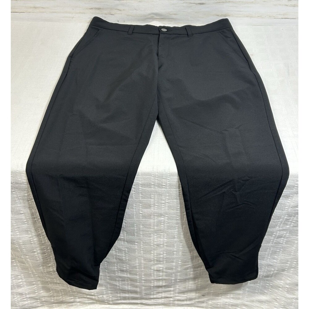 PRIMO Size 34 x 29.5 Regular Mens Black Jogger Golf Pants W/ ZIP Ankles Stretch
